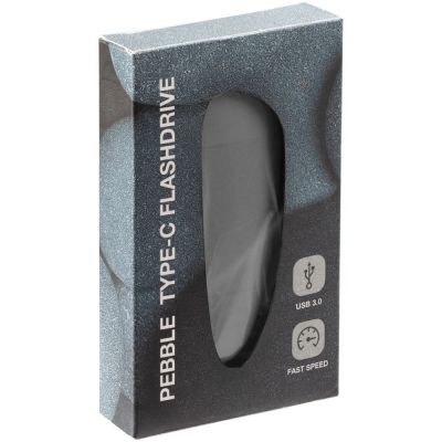Флешка Pebble Type-C, USB 3.0, серая, 16 Гб-4