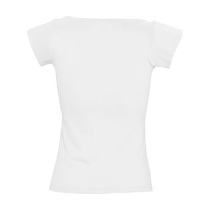 Футболка женская Melrose 150 с глубоким вырезом, белая-1
