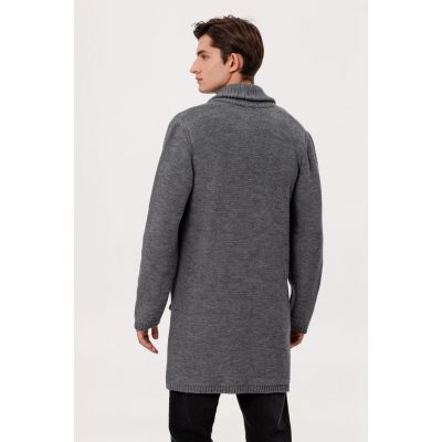 Кардиган мужской с пуговицами Free Flow, серый меланж-2