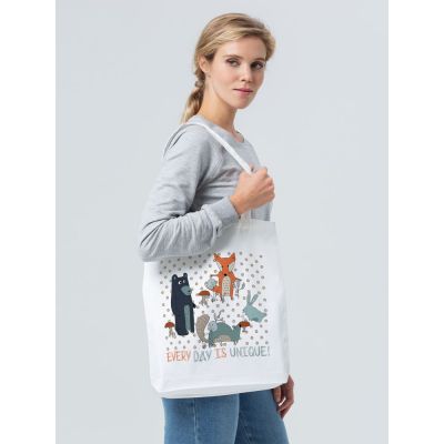 Холщовая сумка Every Day is Unique, белая-4