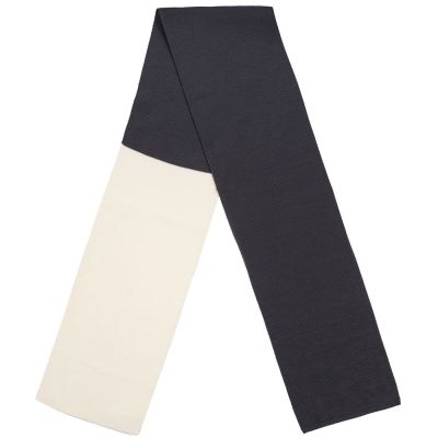 Шарф Real Talk Duo, молочный с графитовым-3