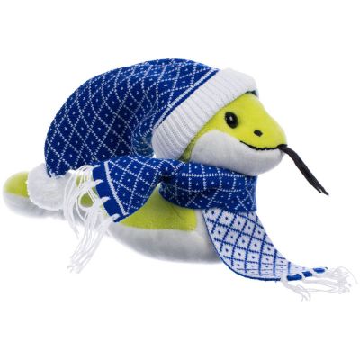 Мягкая игрушка Baby Snake Right, в синем шарфике и шапочке-1