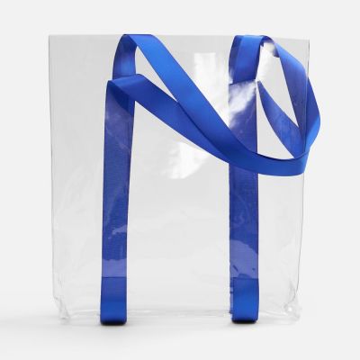 Шопер Clear Fest, ver.2, прозрачный с синими ручками-2