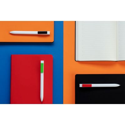 Ручка шариковая Swiper SQ, белая с черным-6