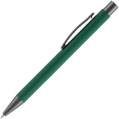 Ручка шариковая Atento Soft Touch, зеленая-1