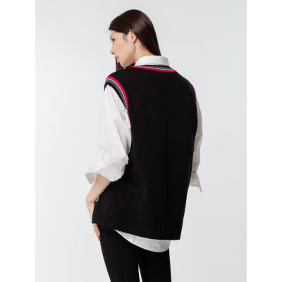 Жилет оверсайз унисекс Cornell в сумке, черный-10