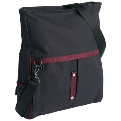 Сумка для ноутбука 2 в 1 twoFold, серая с бордовым-4