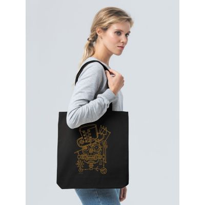Холщовая сумка John Steampunk, черная-1