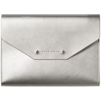 Папка Elegance с блокнотом А5, серебристая-1