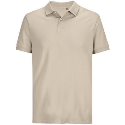 Рубашка поло унисекс Pacific, бежевая (льняная)-0