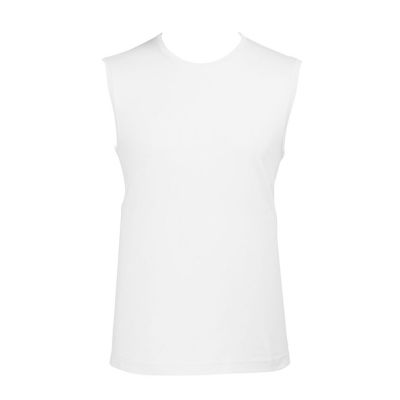 Футболка мужская без рукавов Jazzy 170, белая-0