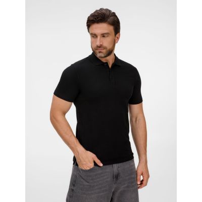 Рубашка поло унисекс Tervise, черная-3