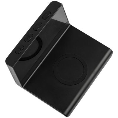 Станция беспроводной зарядки с часами Electron, ver.2, черная-7