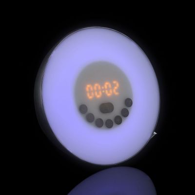 Лампа-колонка со световым будильником dreamTime, ver.2, черная-12