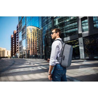 Рюкзак с потайным карманом inGreed, серый-14