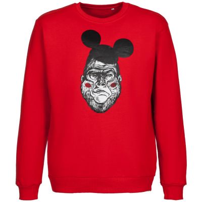 Толстовка Monkey Mouse, красная-0