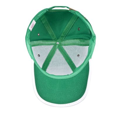 Бейсболка Unit Trendy, зеленая с белым-4