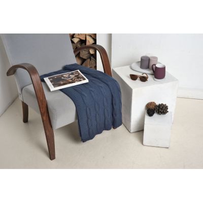 Плед Stille, синий меланж-5