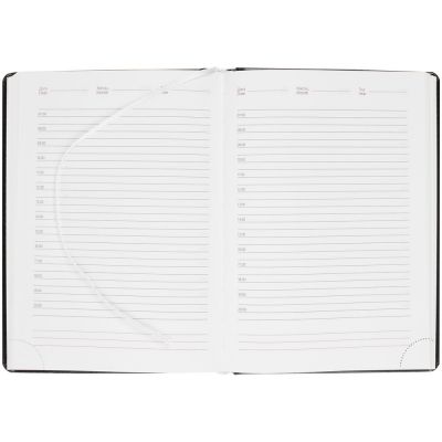 Ежедневник Nebraska, недатированный, черный-4