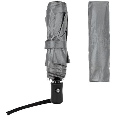 Зонт складной ironWalker, серебристый-4