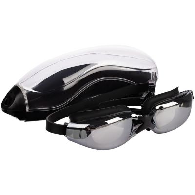 Очки для плавания зеркальные Underwater, черные-5