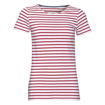 Футболка Miles Women белая с красным-0