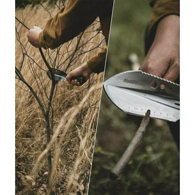 Многофункциональная ручная лопата Hike and Dig, серебристая-3