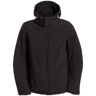 Куртка мужская Hooded Softshell черная-0