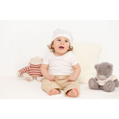 Футболка детская с коротким рукавом Baby Prime, молочно-белая-1