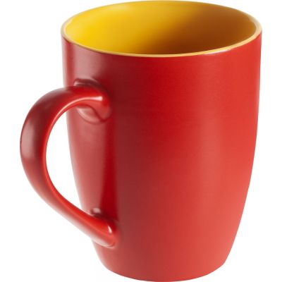 Кружка Bright Tulip, матовая, красная с желтым-1