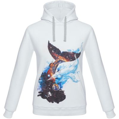 Толстовка с капюшоном «Гиганты Вселенной», белая-0