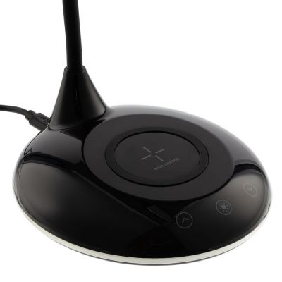 Лампа с беспроводной зарядкой Bright Helper, черная-7