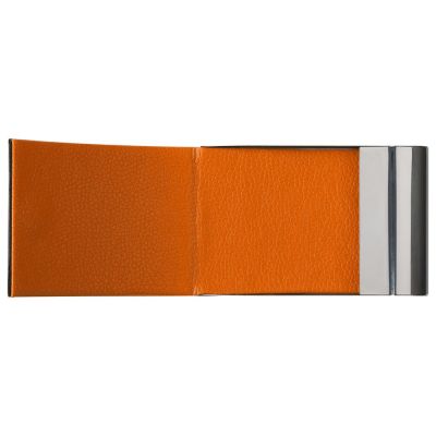 Визитница Prestige, черная с оранжевым-2