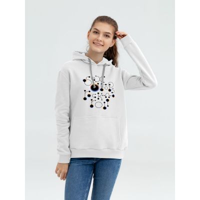 Толстовка с капюшоном No drugs, белая-2