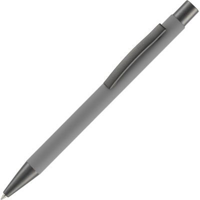 Ручка шариковая Atento Soft Touch, серая-0