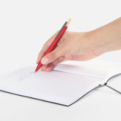 Ручка шариковая Bambink в подарочной упаковке, красная-5