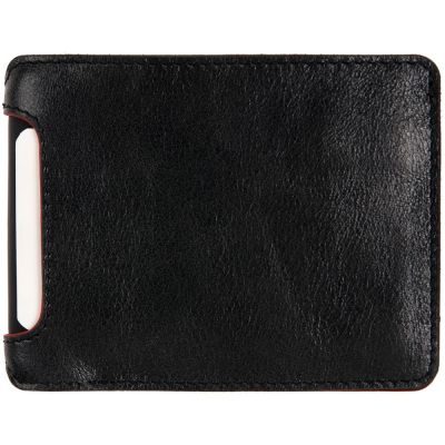 Портмоне Arrival, черное с красным-6