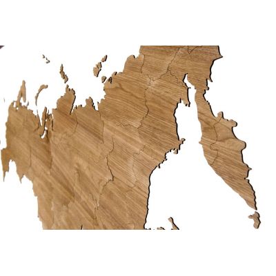 Деревянная карта России, орех-1