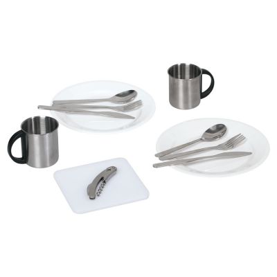 Набор для пикника Fridag на 2 персоны, серый с голубым-9