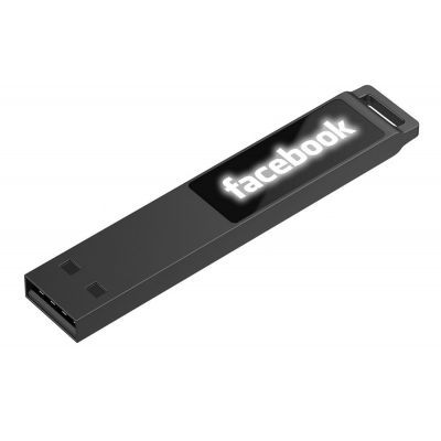Флешка markBright Black с белой подсветкой, 32 Гб-0