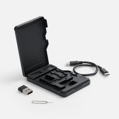 Футляр для карт памяти и SIM-карт Multitask, черный-2