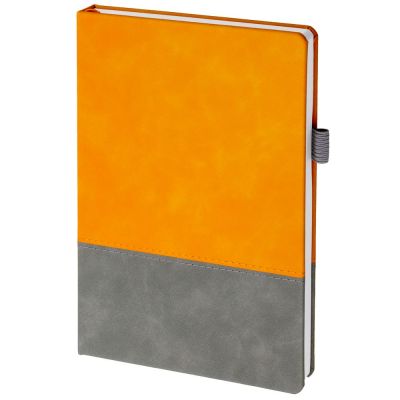 Ежедневник Horizon, недатированный, серый с оранжевым-1