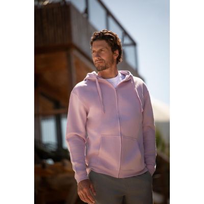 Толстовка мужская на молнии с капюшоном Amsterdam, темно-синяя-4