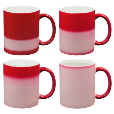 Кружка «Хамелеон» ver.2, матовая, красная-2