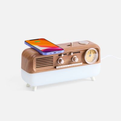 Bluetooth-колонка с беспроводной зарядкой, часами и подсветкой Multiverse, ver.2-0