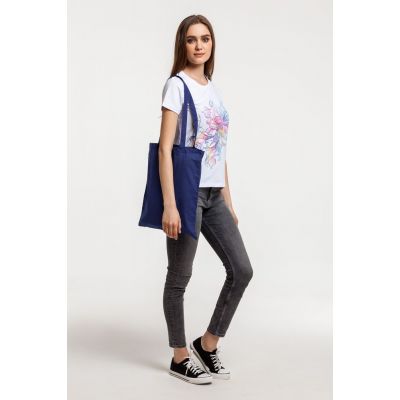 Холщовая сумка Basic 105, темно-синяя-3