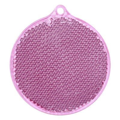 Пешеходный светоотражатель «Круг», розовый-0