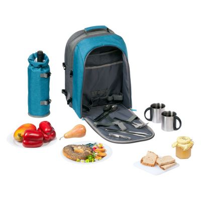 Набор для пикника Fridag на 2 персоны, серый с голубым-6