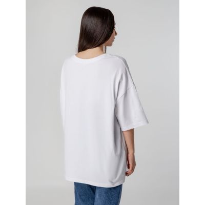 Футболка унисекс оверсайз Crosstown, белая-4