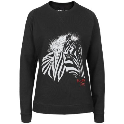 Толстовка женская «Арт-рокстар. Kiss Me», черная-0